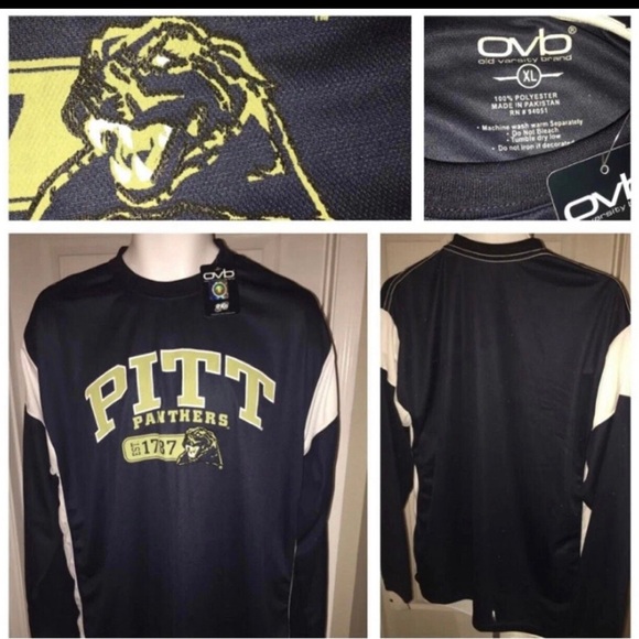 Pitt Panthers Pittsburgh Navy Blue Men's XL X-Large L/S Dri-Wick Logo Shirt NWT - Picture 2 of 6
